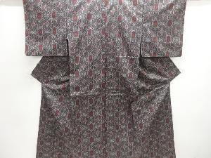 亀甲模様織り出し西陣お召着物